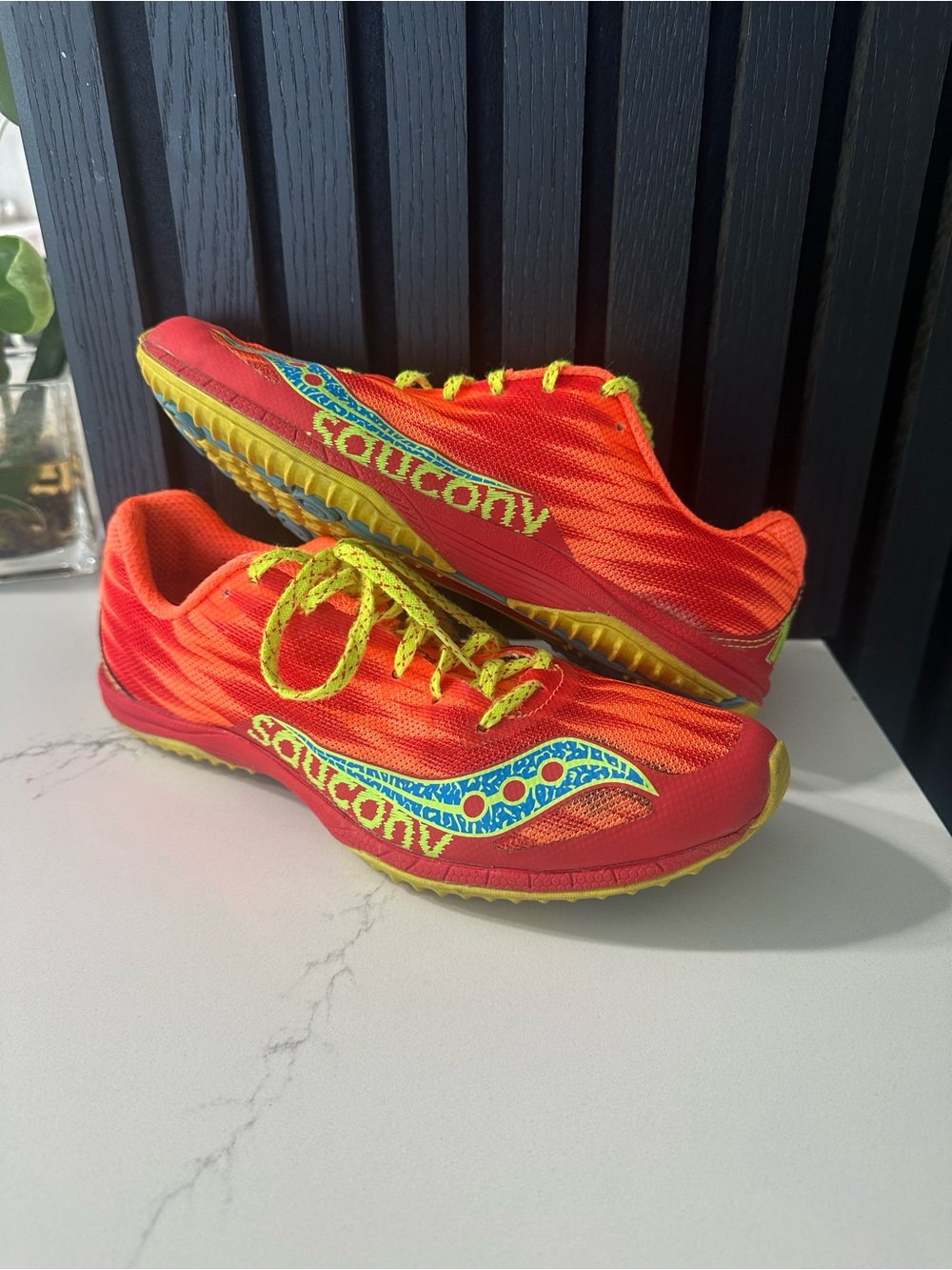 Saucony Kilkenny XC Shoes Sz 8 Women Athletic Orange S19023-1 Flat Sole Running